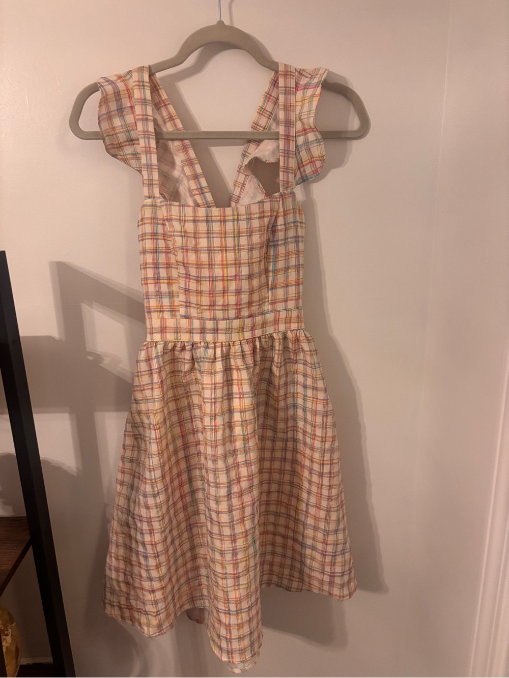 Lili Sidonio pastel fit and flare plaid sundress